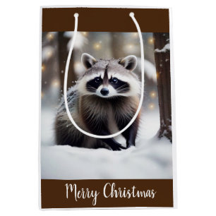 Sac Cadeau Moyen Cute Raccoon
