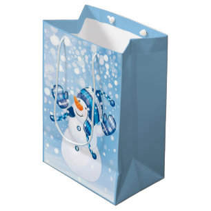 Sac Cadeau Moyen Cute Snowman