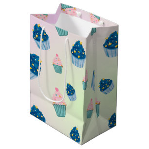 Sac Cadeau Moyen Cute Sweet cup cake & Sprinkle 2e anniversaire fil