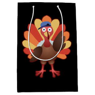 Sac Cadeau Moyen Cute Turquie Garçon Gobble - Don Thanksgiving