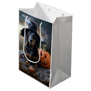 Sac Cadeau Moyen Dachshund Halloween effroi