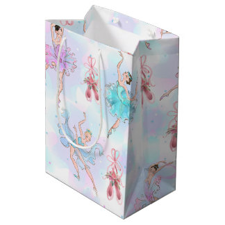 Sac Cadeau Moyen Danseuses de ballet pastel