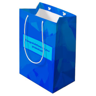 Sac Cadeau Moyen Dégradé bleu Abstrait