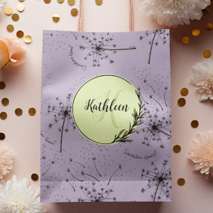 Sac Cadeau Moyen Délicat Fleur sauvage violet Dandelion embrasse Fl