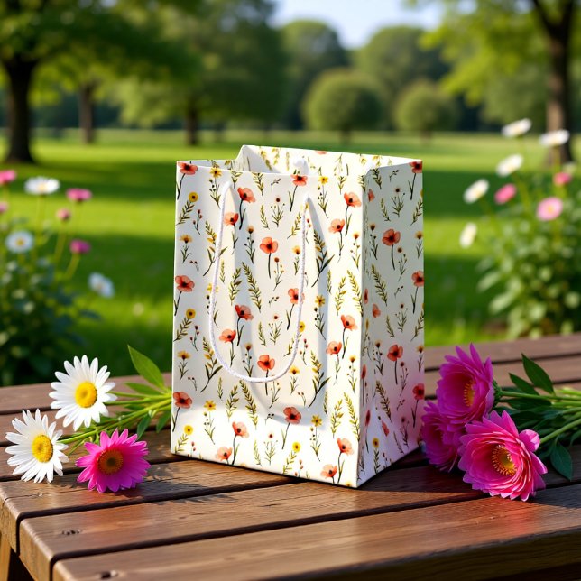 Sac Cadeau Moyen Delicate Florals Gift Bag (Créateur téléchargé)