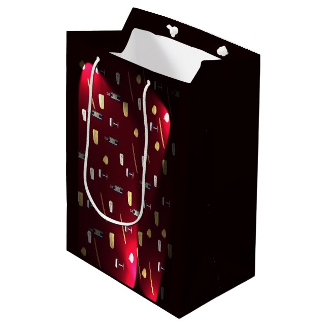 Sac Cadeau Moyen Délices Alimentaires Lumières de Cranberry (Devant Angle)