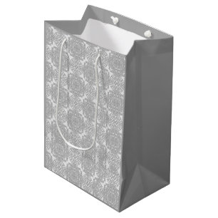 Sac Cadeau Moyen Dentelle blanche monochromatique