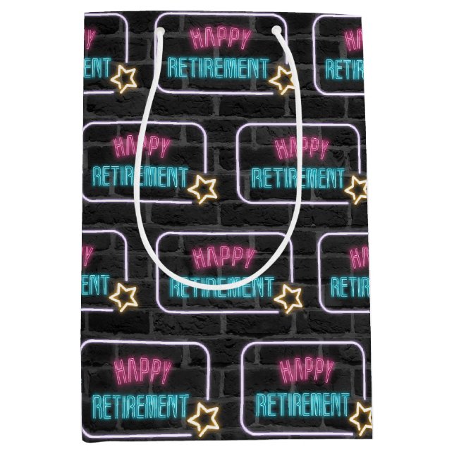 Sac Cadeau Moyen Départ de Neon Connexion En Brique (Devant)