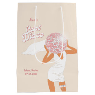Sac Cadeau Moyen Dernière discothèque Bachelorette Beige