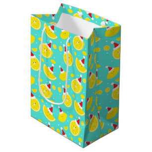 Sac Cadeau Moyen Des citrons joyeux portant des chapeaux de Père N