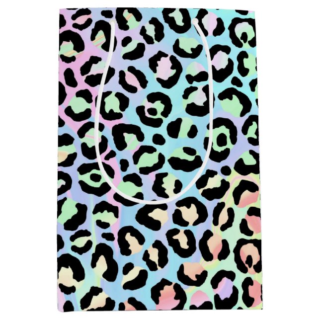 Sac Cadeau Moyen Design Iridescendant Leopard Series 5 (Devant)