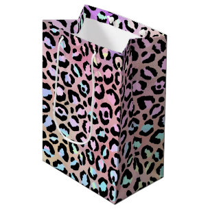 Sac Cadeau Moyen Design Iridescendant Leopard Series 6
