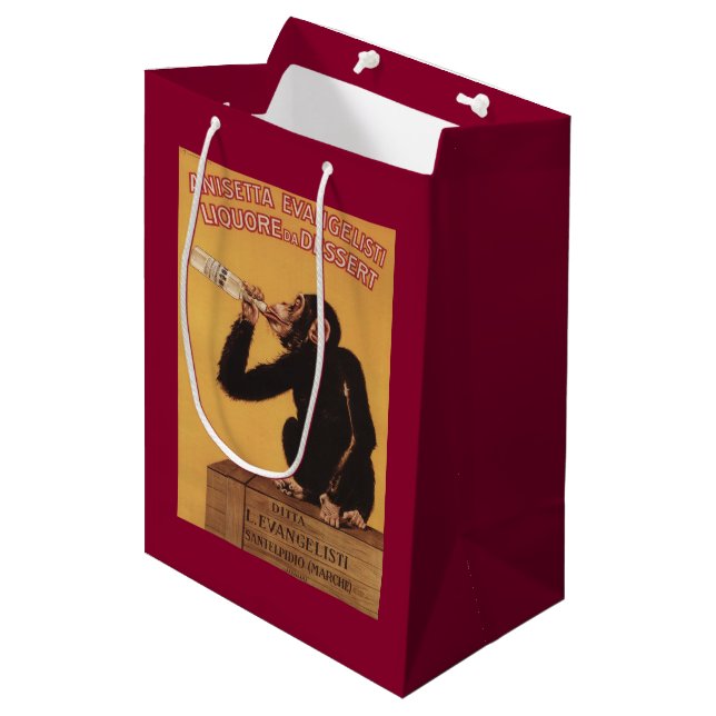 Sac Cadeau Moyen Dessert d'Anisetta Evangelisti Liquore DA (Devant Angle)
