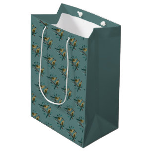 Sac Cadeau Moyen Deux tourterelles Pochoir découpé Style Rétro 3