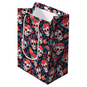 Sac Cadeau Moyen 💀 Día de Muertos, crâne à sucre