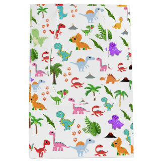 Sac Cadeau Moyen "Dino-mite Party : Jurassic Joy Unleashed!