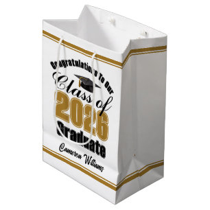 Sac Cadeau Moyen Diplômé de la promotion 2026 en classe Gold person