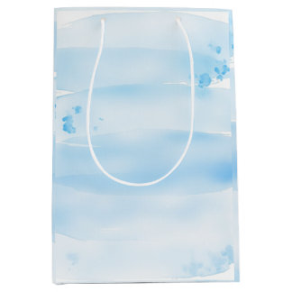 Sac Cadeau Moyen Diseño Acuarela Azul – Fresco, Moderno y Minimalis