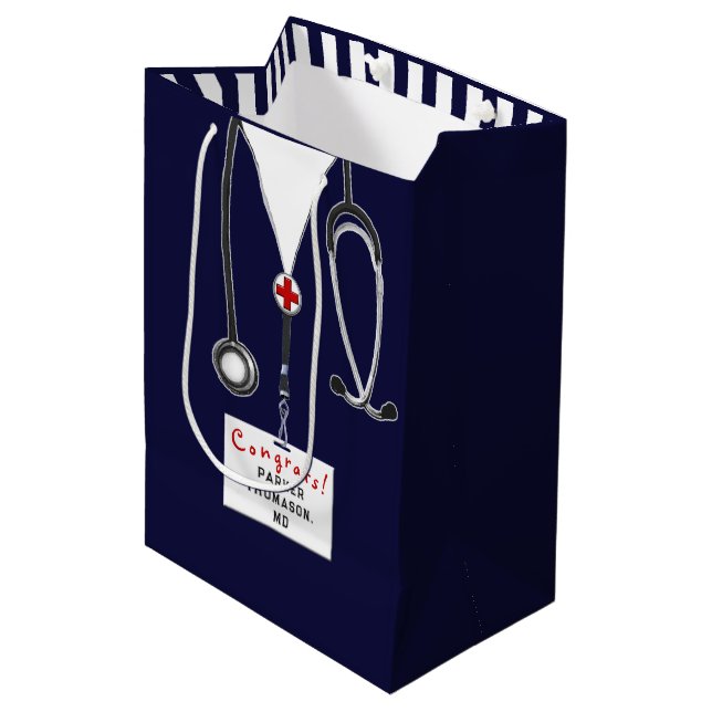 Sac Cadeau Moyen Docteur Médicale School Grad (Devant Angle)