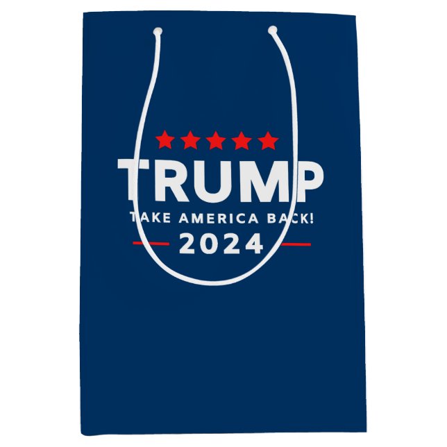Sac Cadeau Moyen Donald Trump 2024 et l'Amérique (Devant)