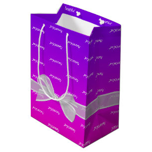 Sac Cadeau Moyen Doux 16 Anniversaire Bow Sur Neon