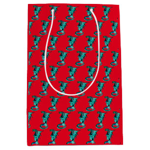 Sac Cadeau Moyen Dragon Bleu Mythique Fantaisie de l'Océan Cramoisi