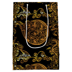 Sac Cadeau Moyen Dragon d'or