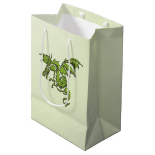 Sac Cadeau Moyen Dragon volant vert