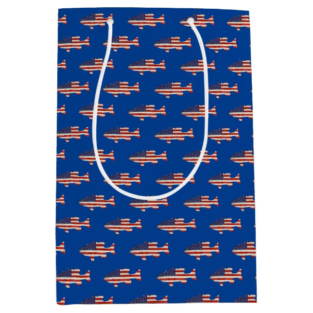 Sac Cadeau Moyen Drapeau américain (Devant)