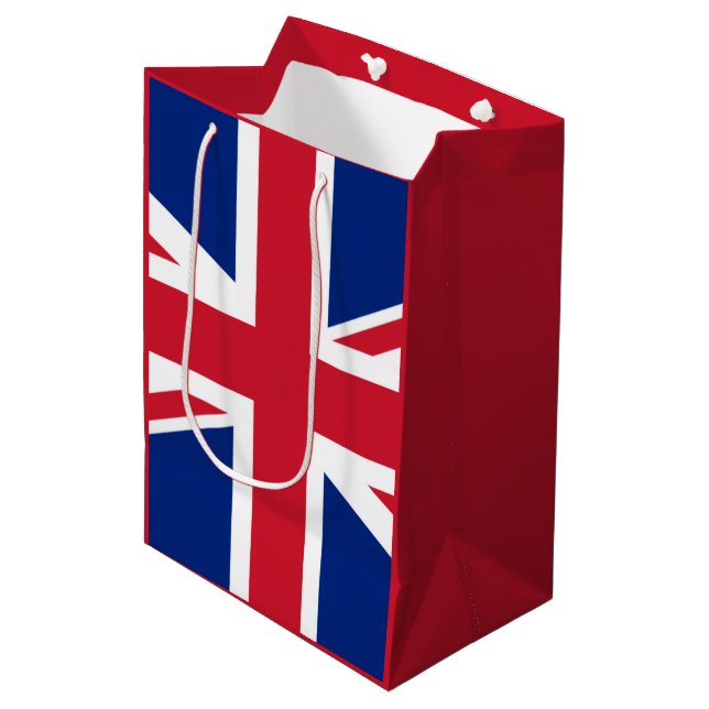 Sac Cadeau Moyen Drapeau britannique (Devant Angle)