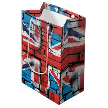 Drapeau britannique graffiti sur un mur de briques