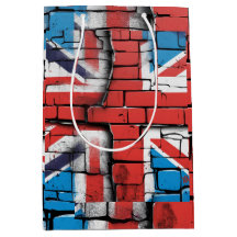Drapeau britannique graffiti sur un mur de briques