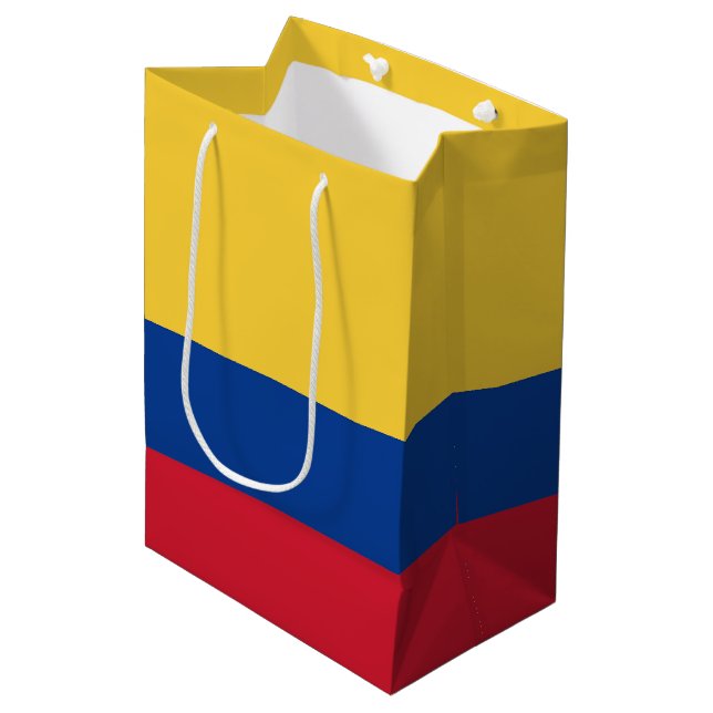 Sac Cadeau Moyen Drapeau de Colombie (Devant Angle)