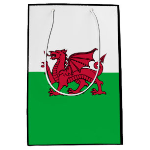 Sac Cadeau Moyen Drapeau de dragon au Pays de Galles, Drapeau natio