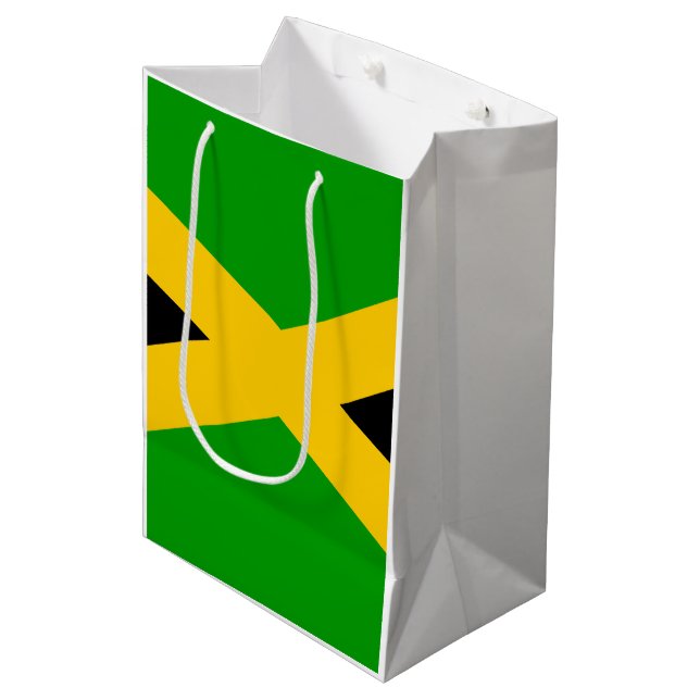 Sac Cadeau Moyen Drapeau de la Jamaïque (Devant Angle)