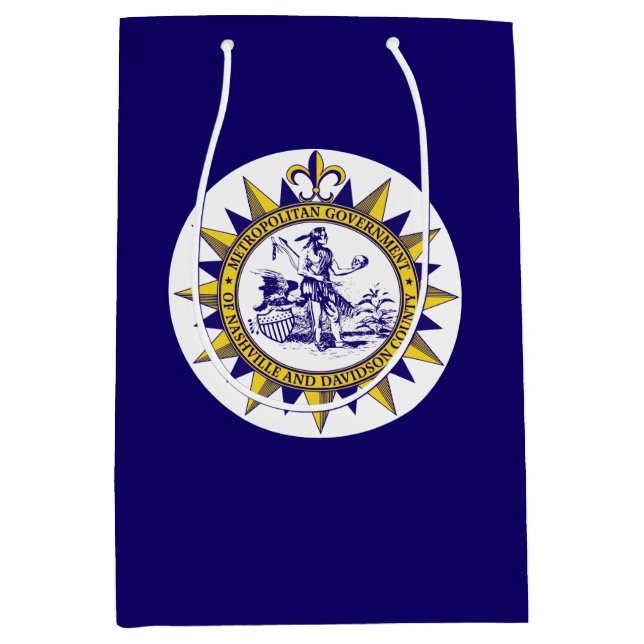 Sac Cadeau Moyen Drapeau de Nashville, Tennessee (Devant)