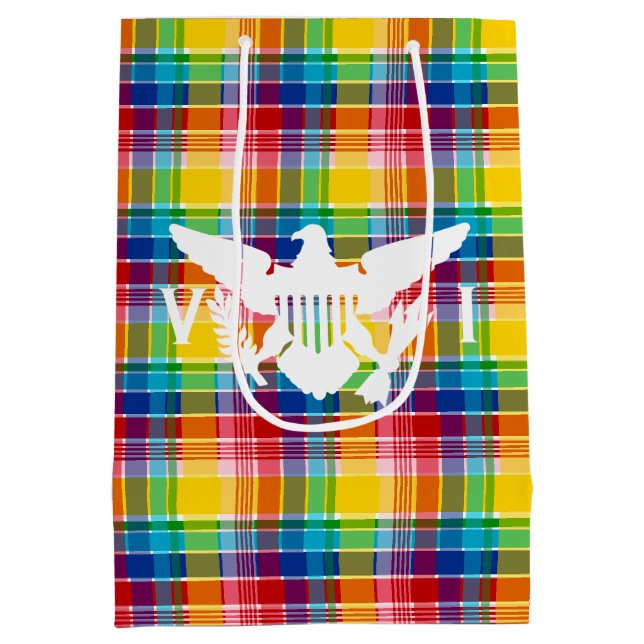 Sac Cadeau Moyen Drapeau des îles Vierges américaines, Madras (Dos)