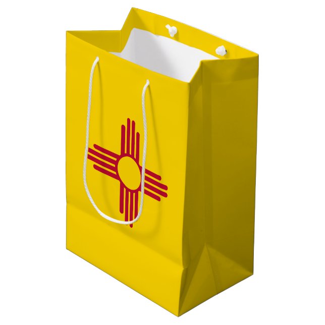 Sac Cadeau Moyen Drapeau d'état du Nouveau Mexique (Devant Angle)