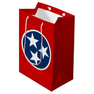 Sac Cadeau Moyen Drapeau d'État du Tennessee Blue White Stars