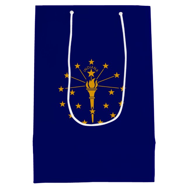 Sac Cadeau Moyen Drapeau d'état Indiana (Dos)