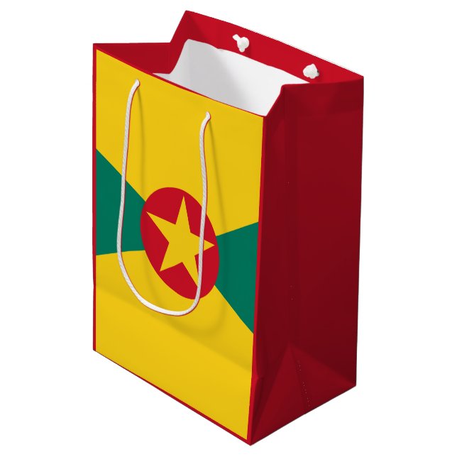 Sac Cadeau Moyen Drapeau grenadien (Devant Angle)