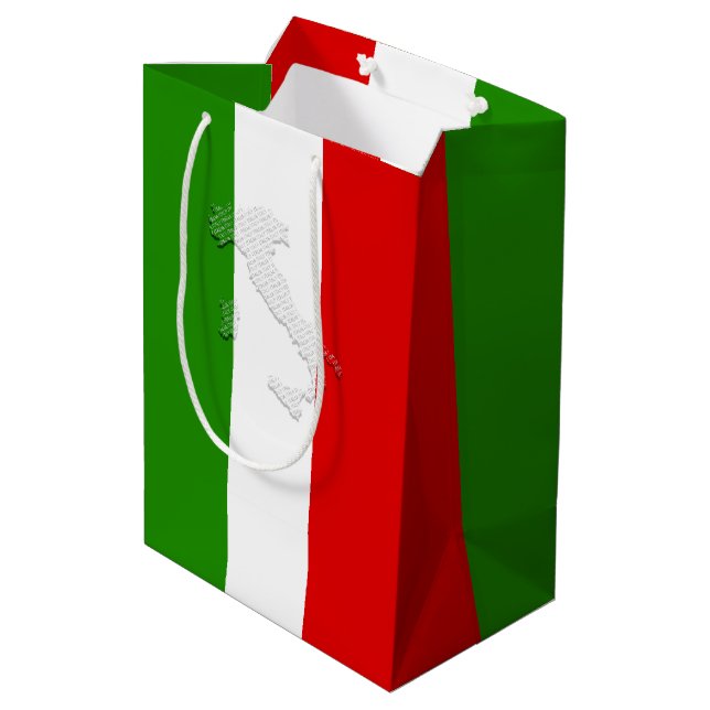 Sac Cadeau Moyen Drapeau italien (Dos Angle)