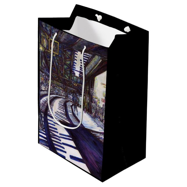 Sac Cadeau Moyen Dusting the Piano (Devant Angle)