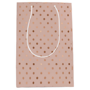 Sac Cadeau Moyen Dusty Blush Rose Gold