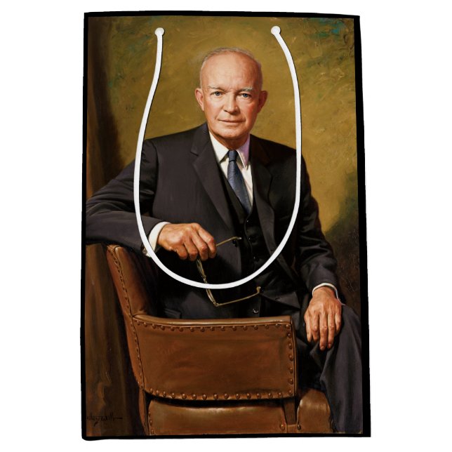Sac Cadeau Moyen Dwight Eisenhower Président Portrait de la Maison  (Devant)