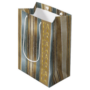 Sac Cadeau Moyen Earth Tones Christmas Fa La La Motif#27 ID1009