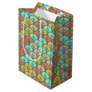 Sac Cadeau Moyen Echelle de poisson géométrique moderne et colorée