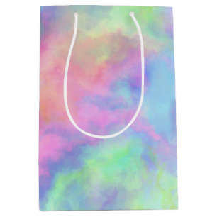 Sac Cadeau Moyen éclaboussure d'aquarelle opale :