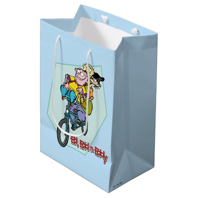 Sac Cadeau Moyen Ed, Edd, n Eddy sur un vélo (Devant Angle)