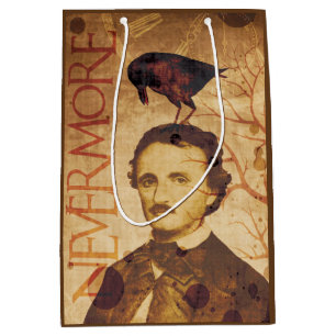 Sac Cadeau Moyen Edgar Allan Poe Quoth Raven plus jamais